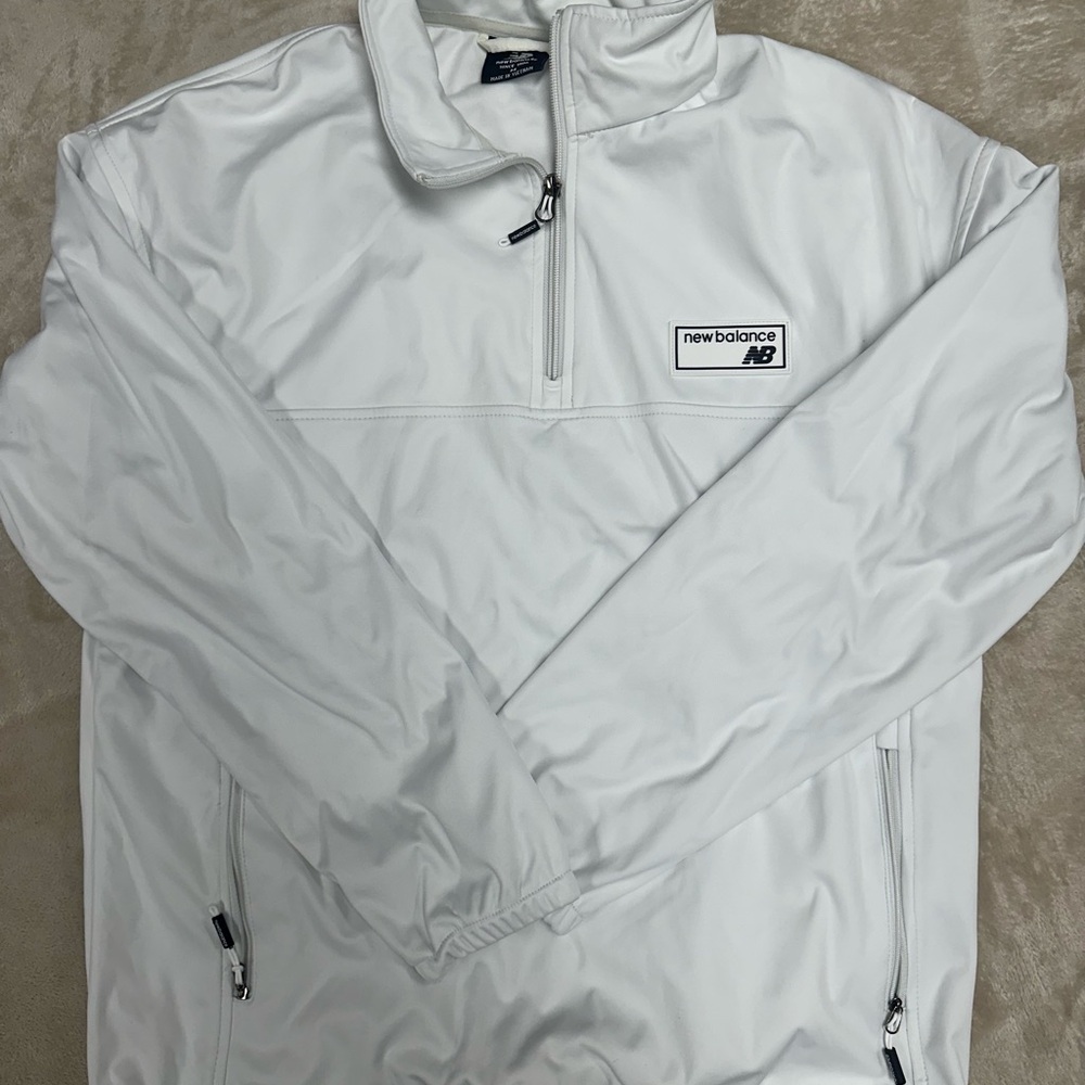 New Balance White Windbreaker